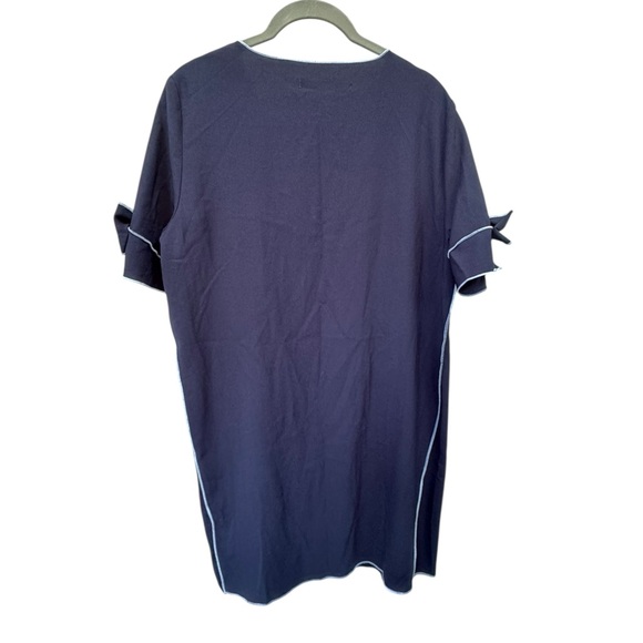 Zara Dark Blue Tunic with Bow Accents size Large - Picture 10 of 10